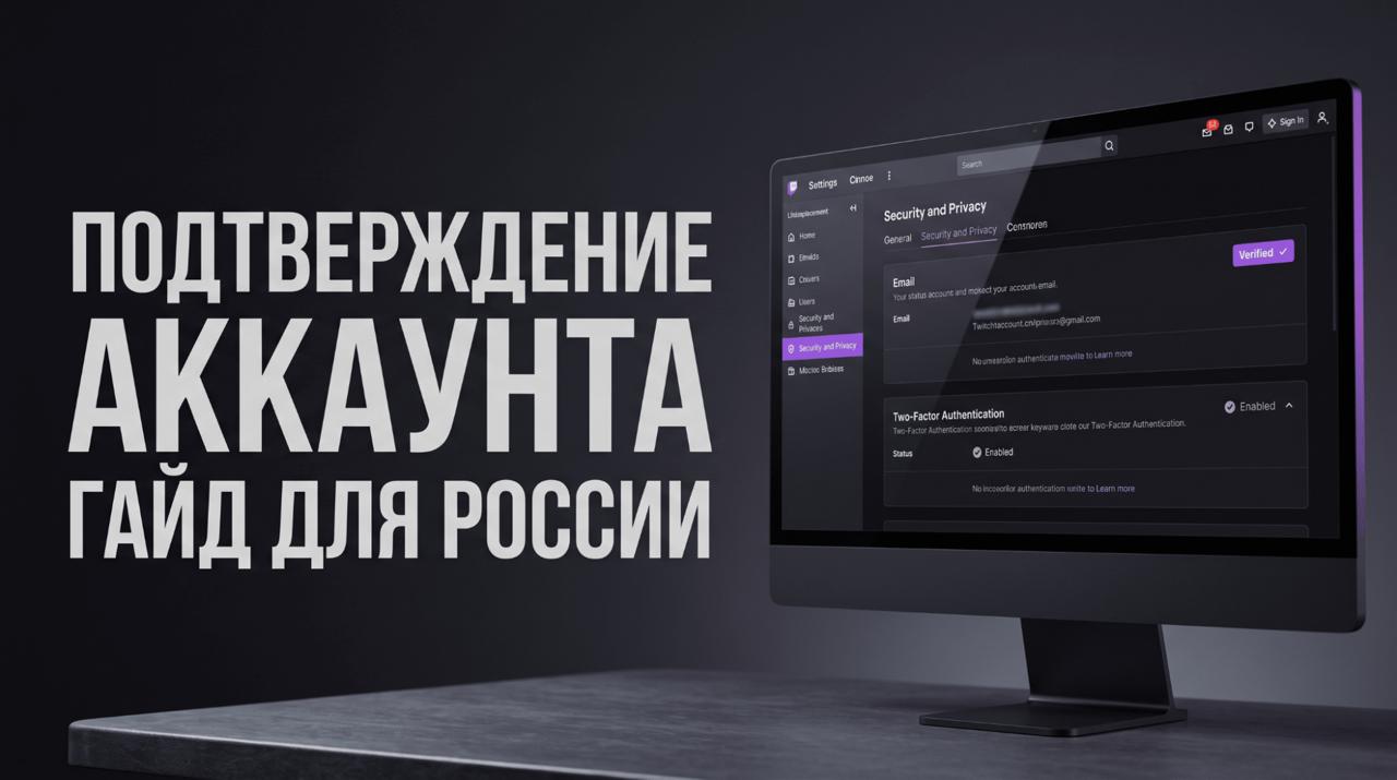 Как подтвердить учетную запись на Твиче в России в 2026 году?