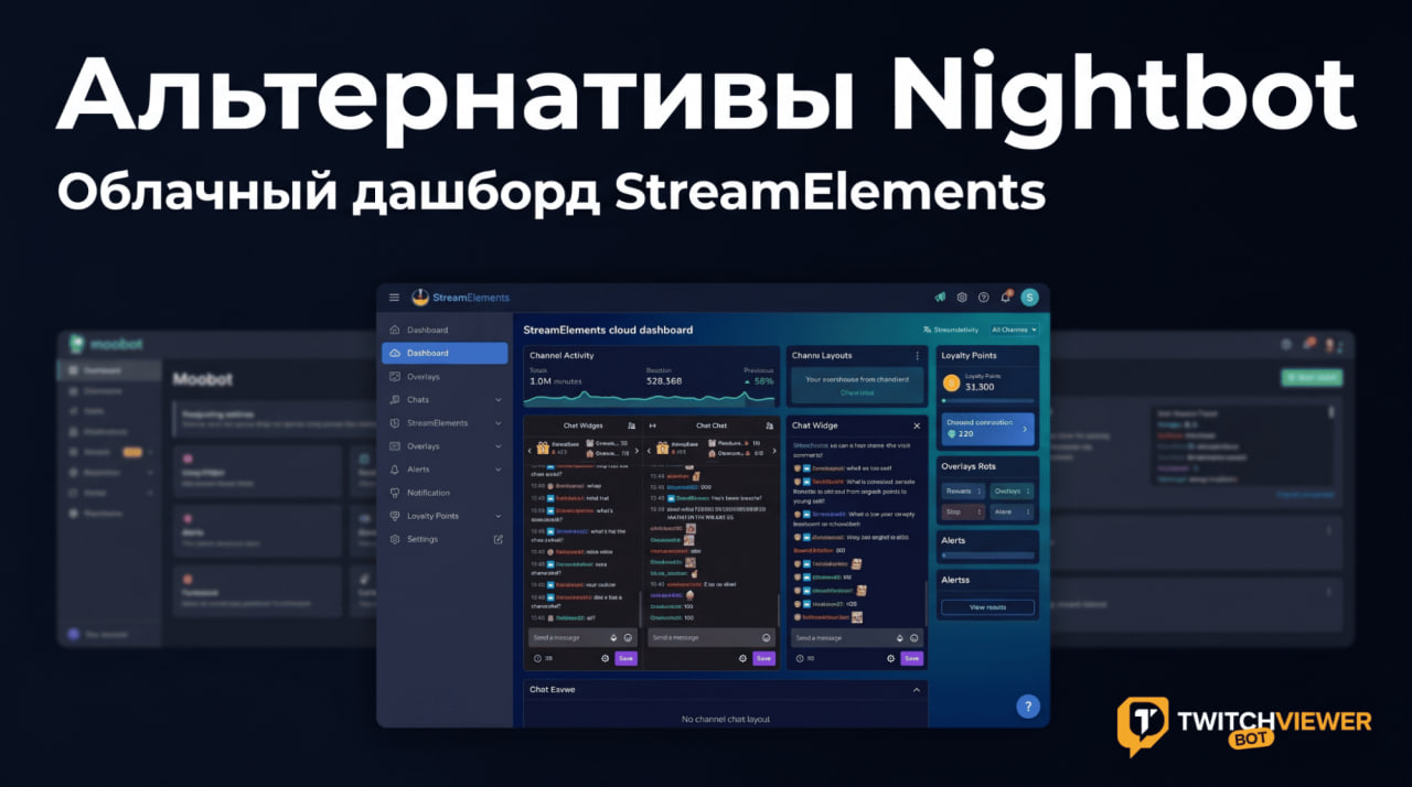 Moobot, StreamElements, Streamlabs